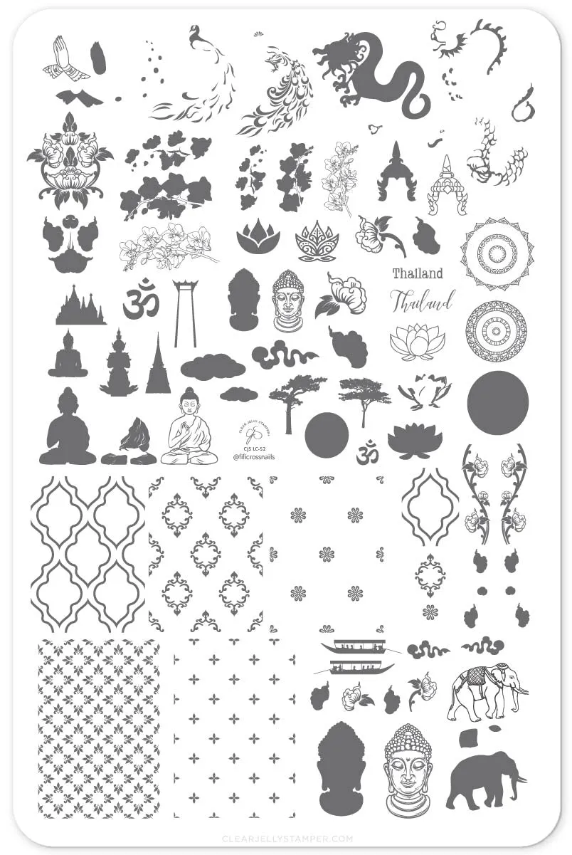 Clear Jelly Stamper LC-52 My Thai stempelplade 14x9