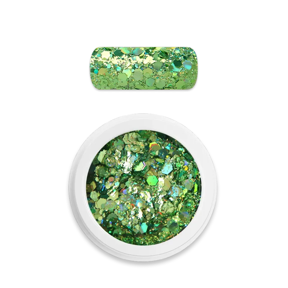 Moyra Holo No. 08 Green glittermix 1 g holografisk