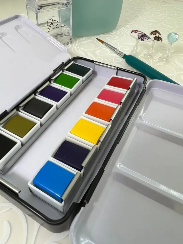 Clear Jelly Stamper Watercolor Primary akvarelmaling 12 farver