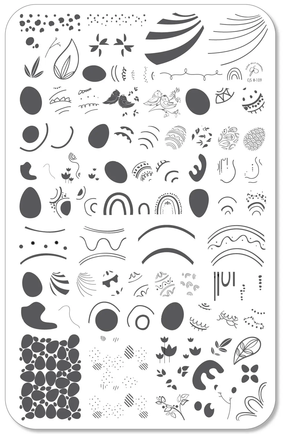 Clear Jelly Stamper EGGstatic CJSH-109 stamping plade påske