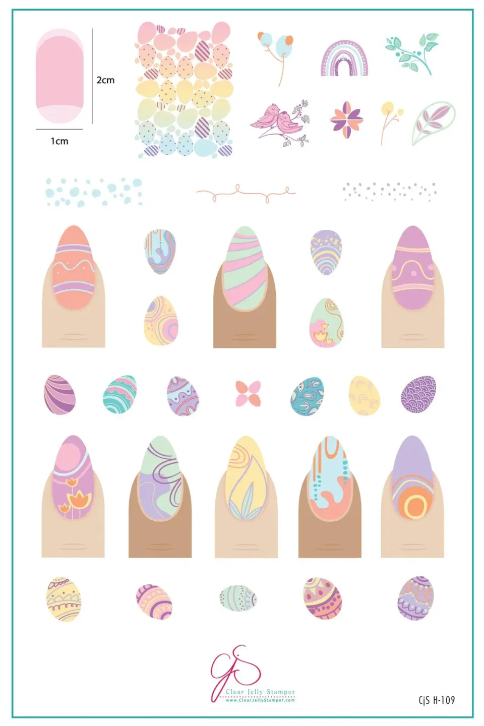 Clear Jelly Stamper EGGstatic CJSH-109 stamping plade påske
