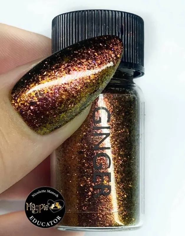 Indigo Nails Ginger Flakes negleflager kobberglød