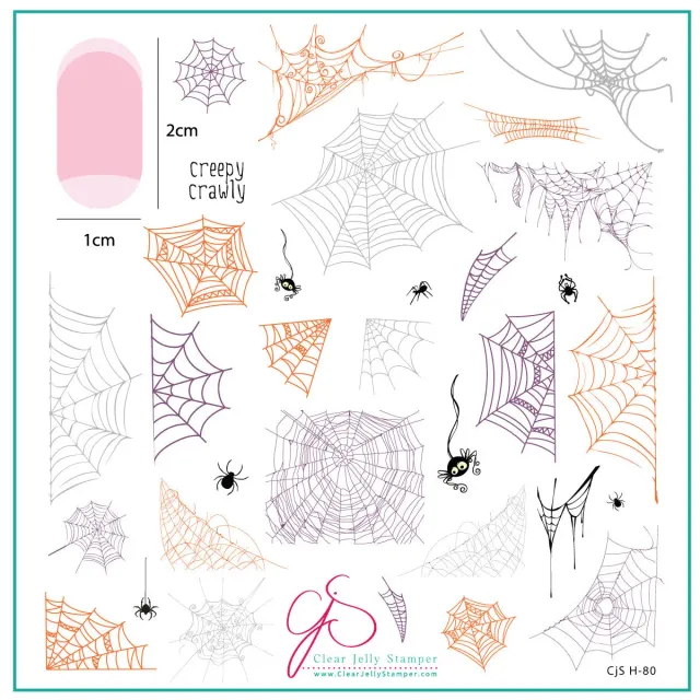 Clear Jelly Stamper Creepy Crawly CjS-H-80 stempelplade edderkop