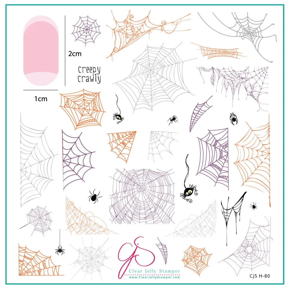 Clear Jelly Stamper Creepy Crawly CjS-H-80 stempelplade edderkop