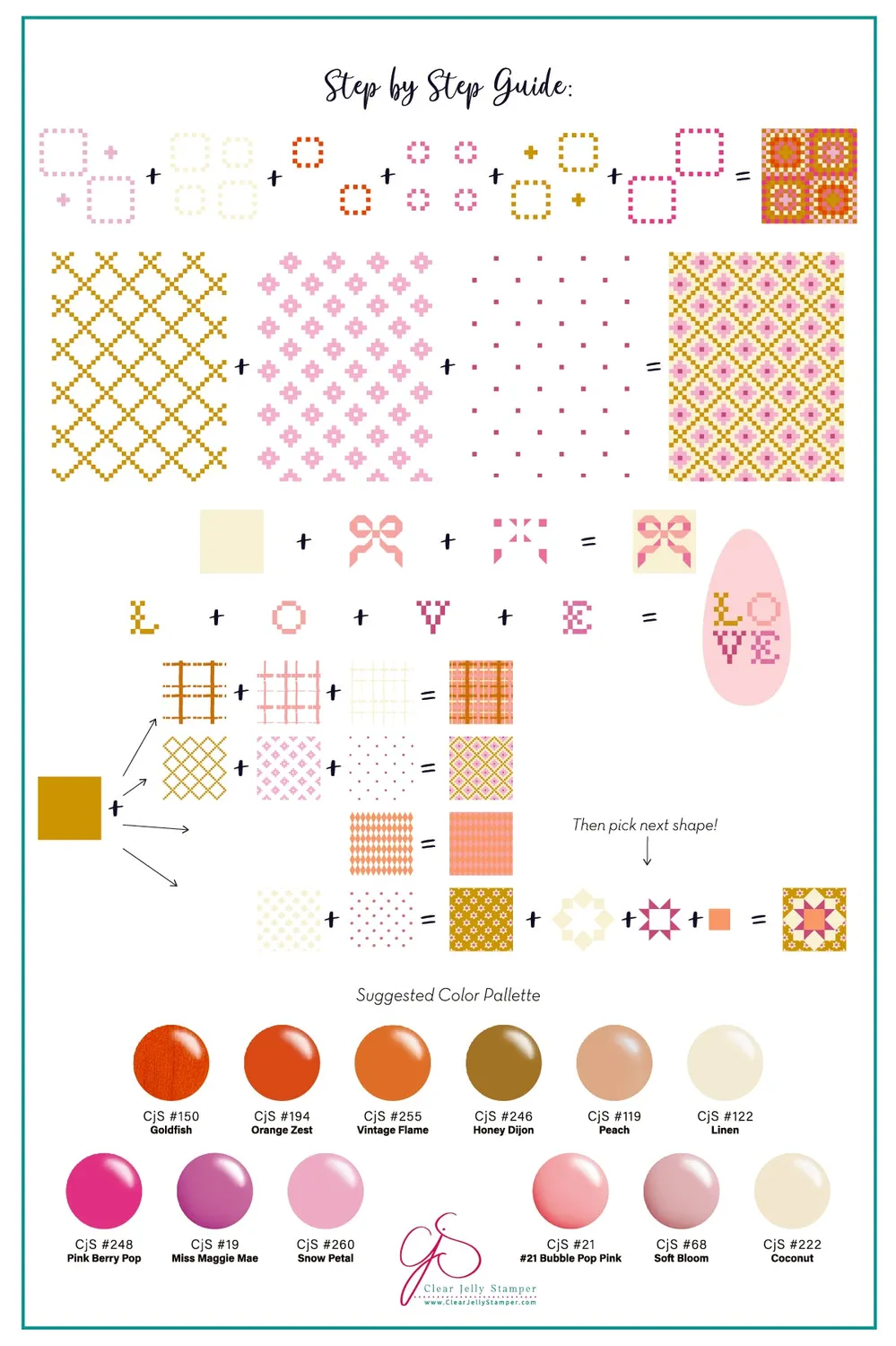 Clear Jelly Stamper CJS-400 stampingplade Quilting patchwork