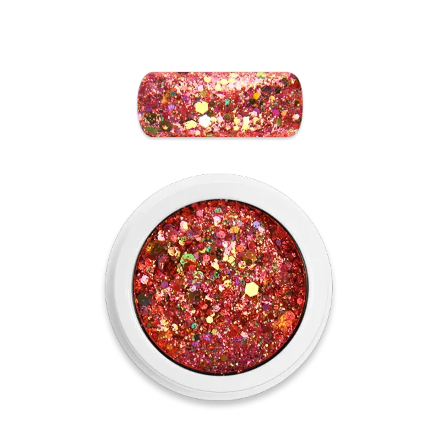 Moyra Holo Glitter Mix 21 Orange 1 g effekt