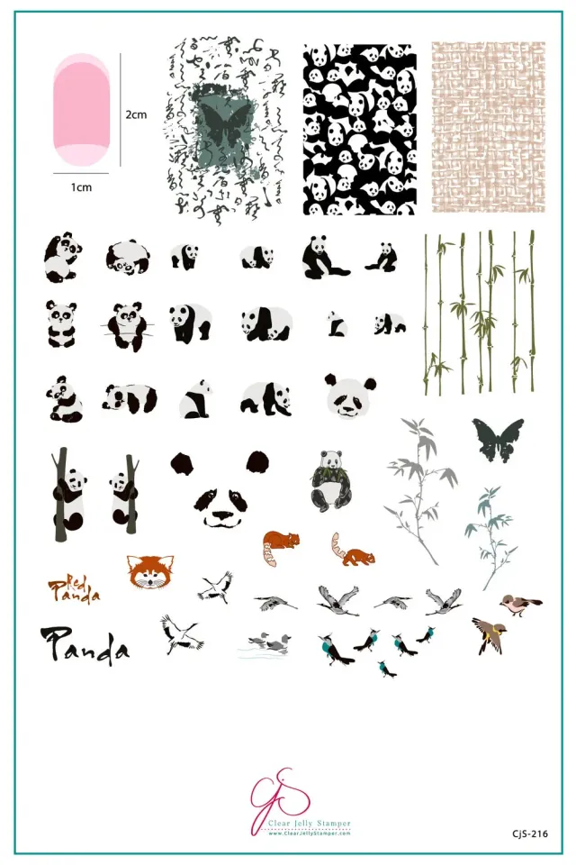 Clear Jelly Stamper Playful Panda CjS-216 stempelplade panda