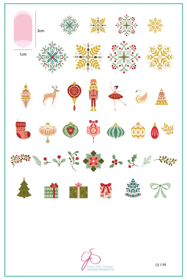 Clear Jelly Stamper Sugarplum Express CjSC-98 stampingplade jul