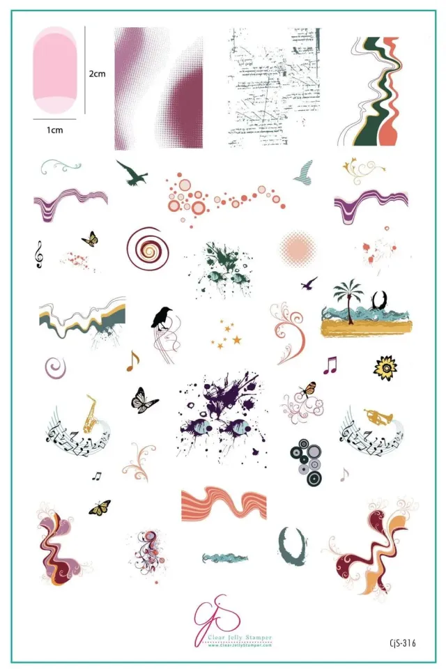 Clear Jelly Stamper Fantasia CjS-316 stamping plade
