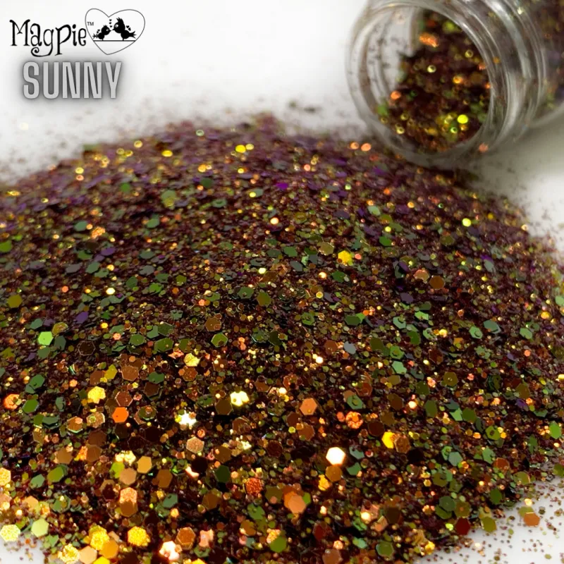 Indigo Nails Beautystones Sunny negleglitter solgul glimmer