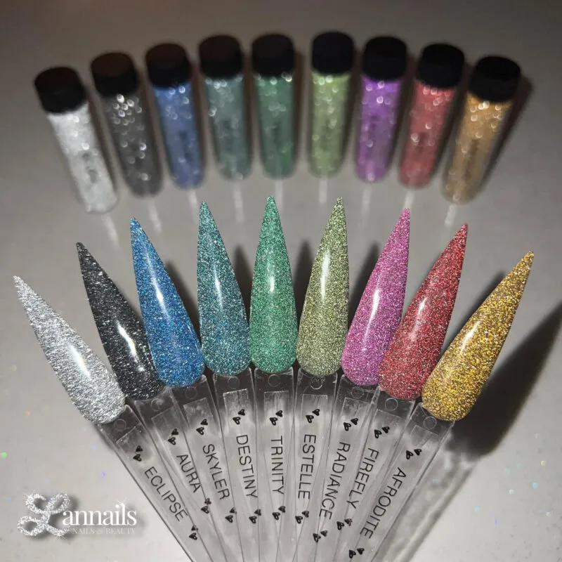 Indigo Nails Aura light reflecting glitter reflekseffekt