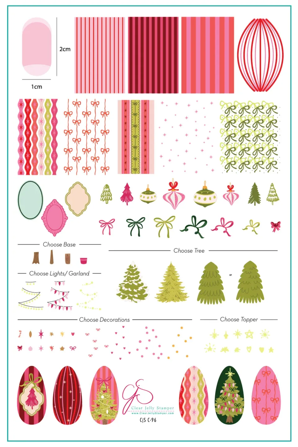 Clear Jelly Stamper Vintage Chic Christmas C-96 juleplade retro