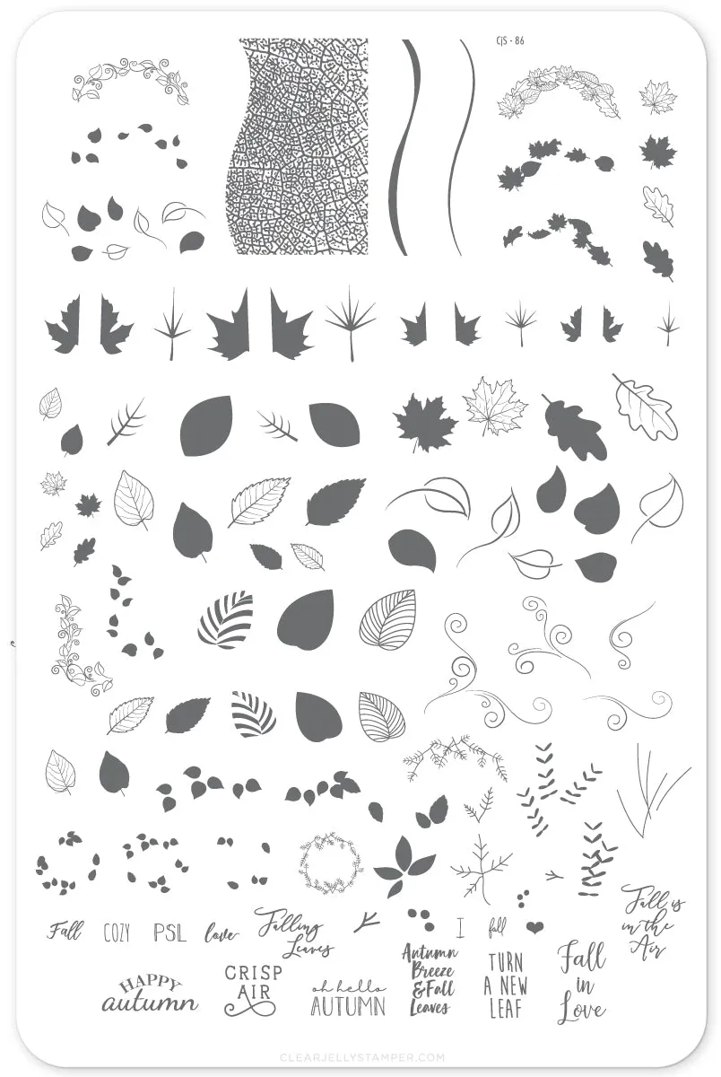 Clear Jelly Stamper Forever Autumn CjS-86 stampingplade