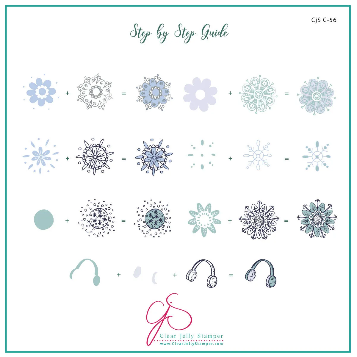 Clear Jelly Stamper CjSC-56 Silent Night stamping plade 8x8