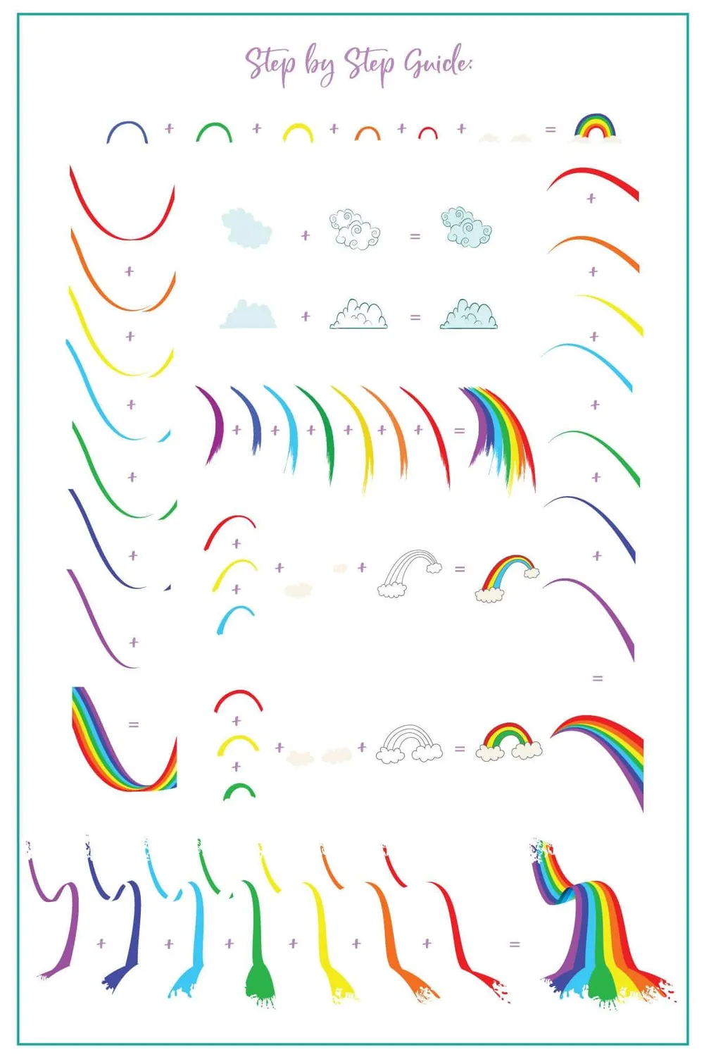 Clear Jelly Stamper Chasing Rainbows CjS-296 stempelplade 14,5x9,5