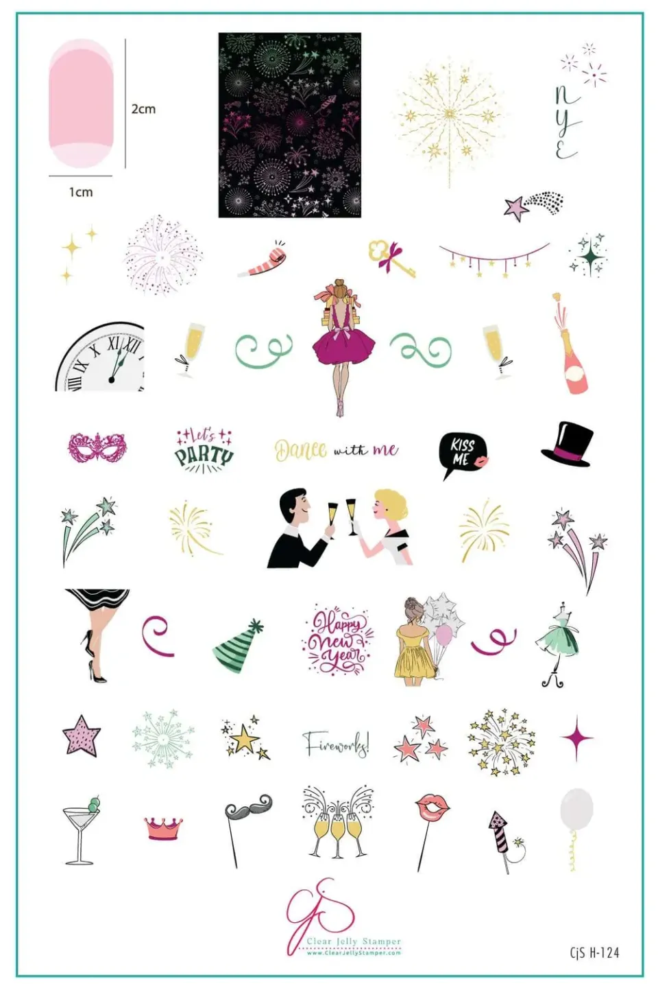 Clear Jelly Stamper CjSH-124 stempelplade Dance with Me 14x9