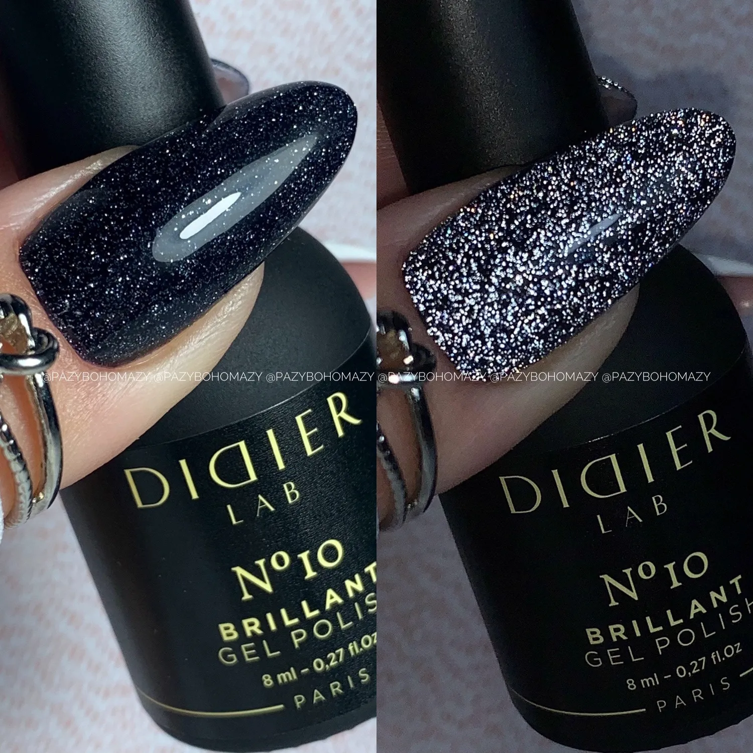 Didier Lab Brillant No10 gellak sort glitter 8ml