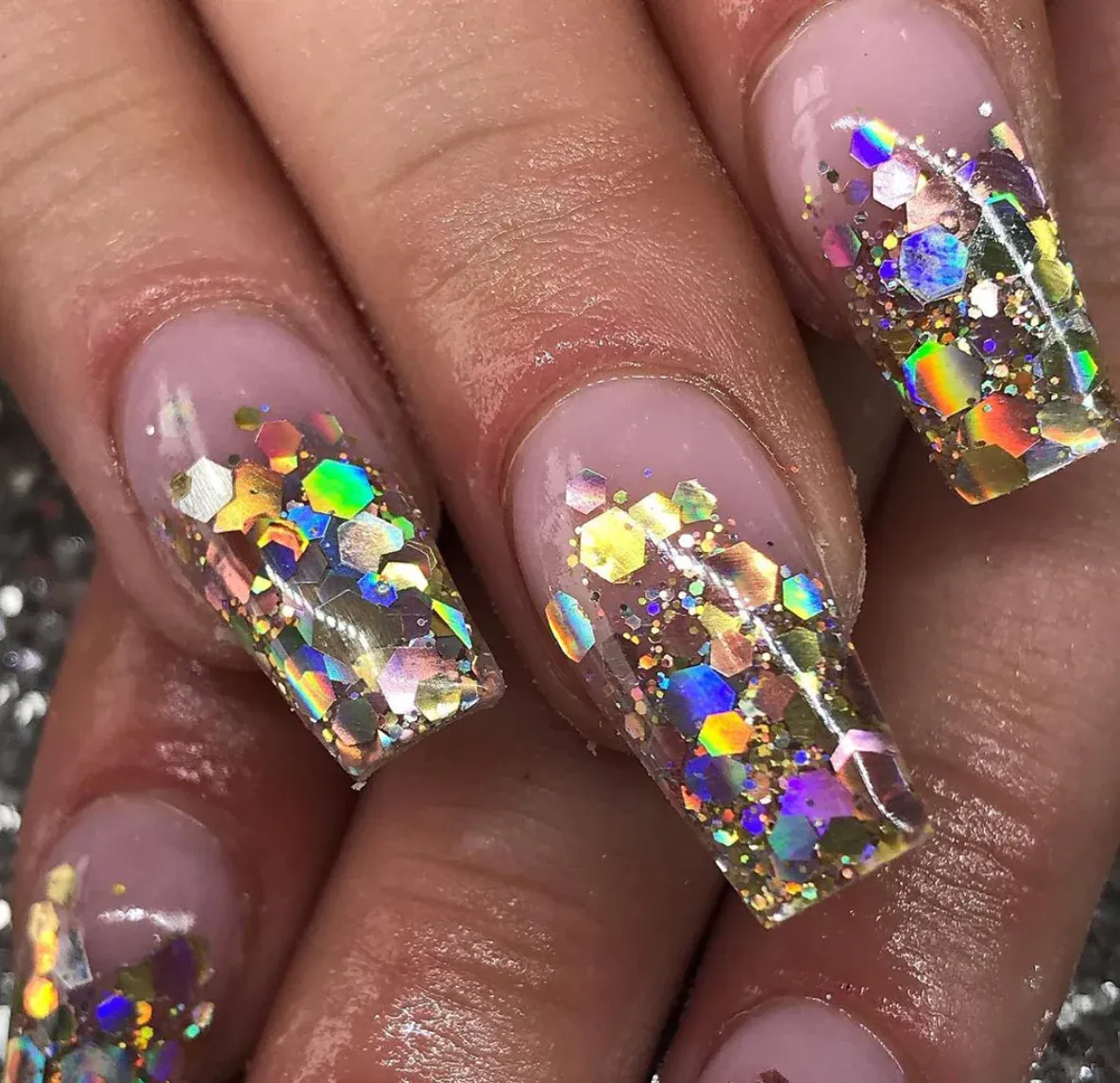 Indigo Nails Beautystones Gabby Hexagons neglepynt
