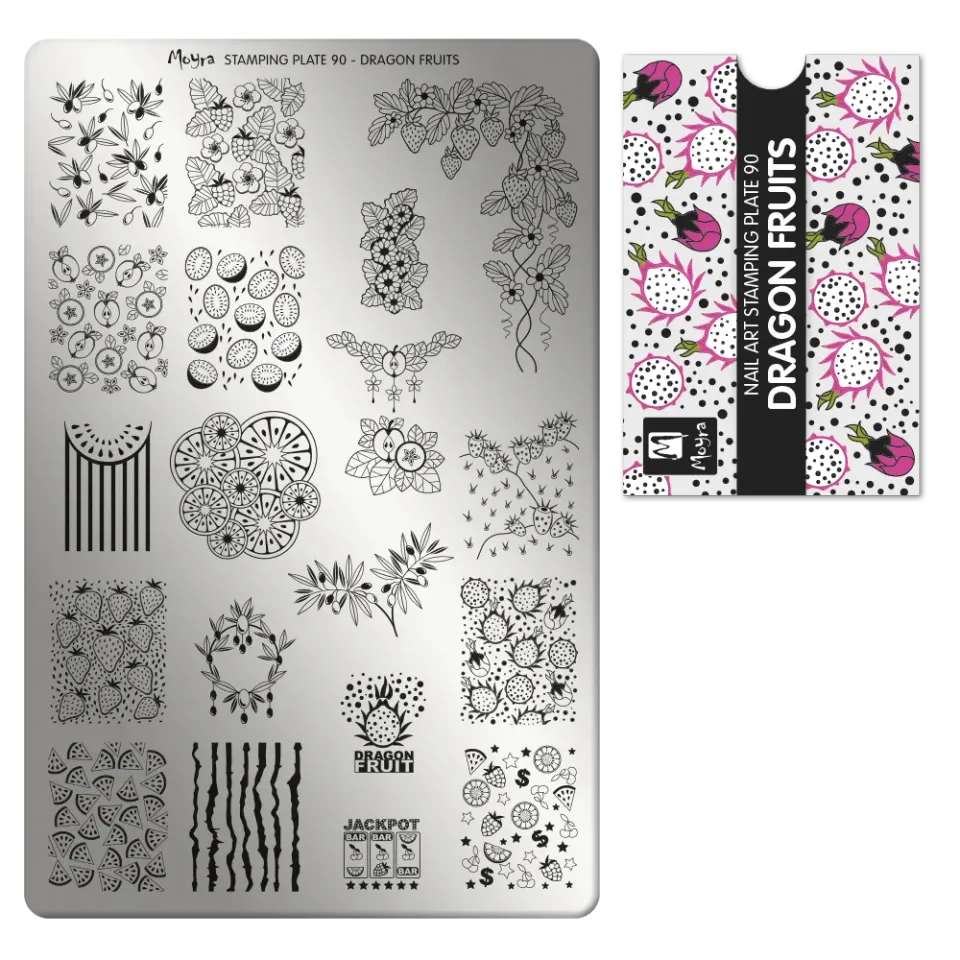 Moyra Stamping Plate 90 Dragon Fruits negleplade