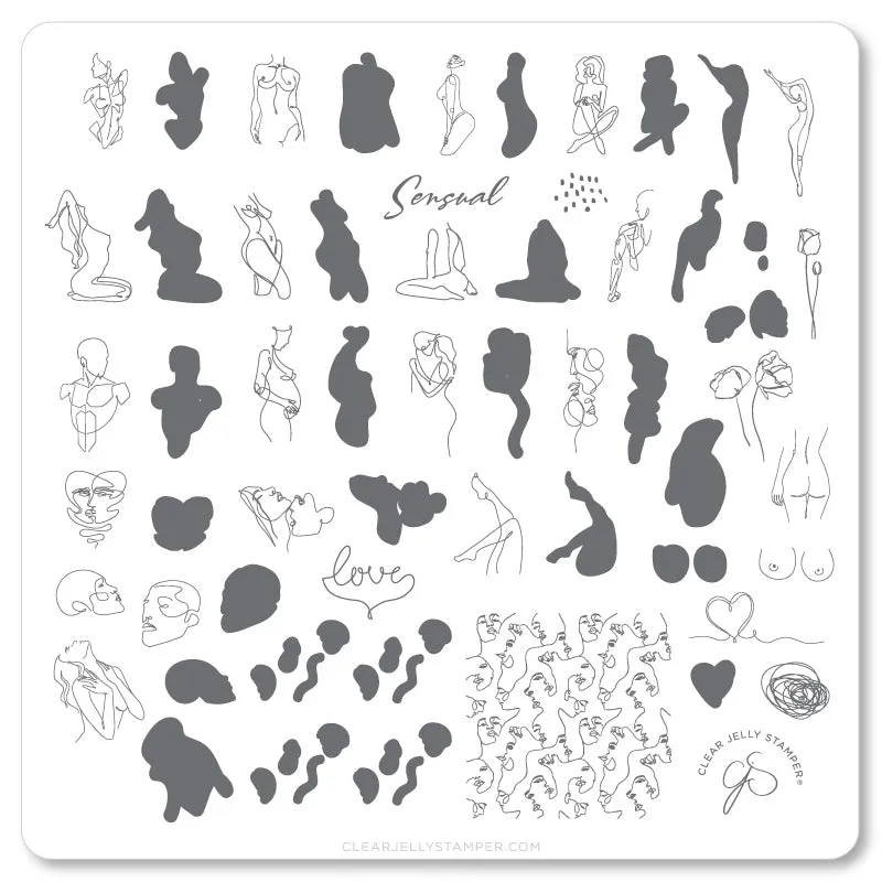 Clear Jelly Stamper Nude Sensual CjS-204 stempelplade 8x8