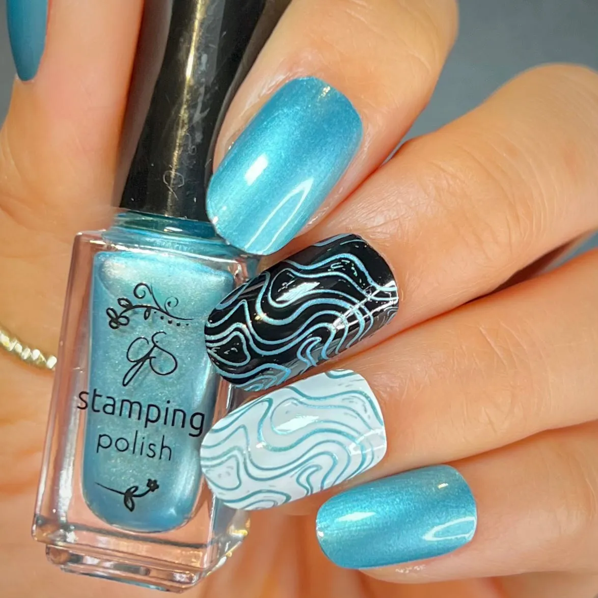Clear Jelly Stamper #37 Caribbean Dream stamping lak teal 5 ml