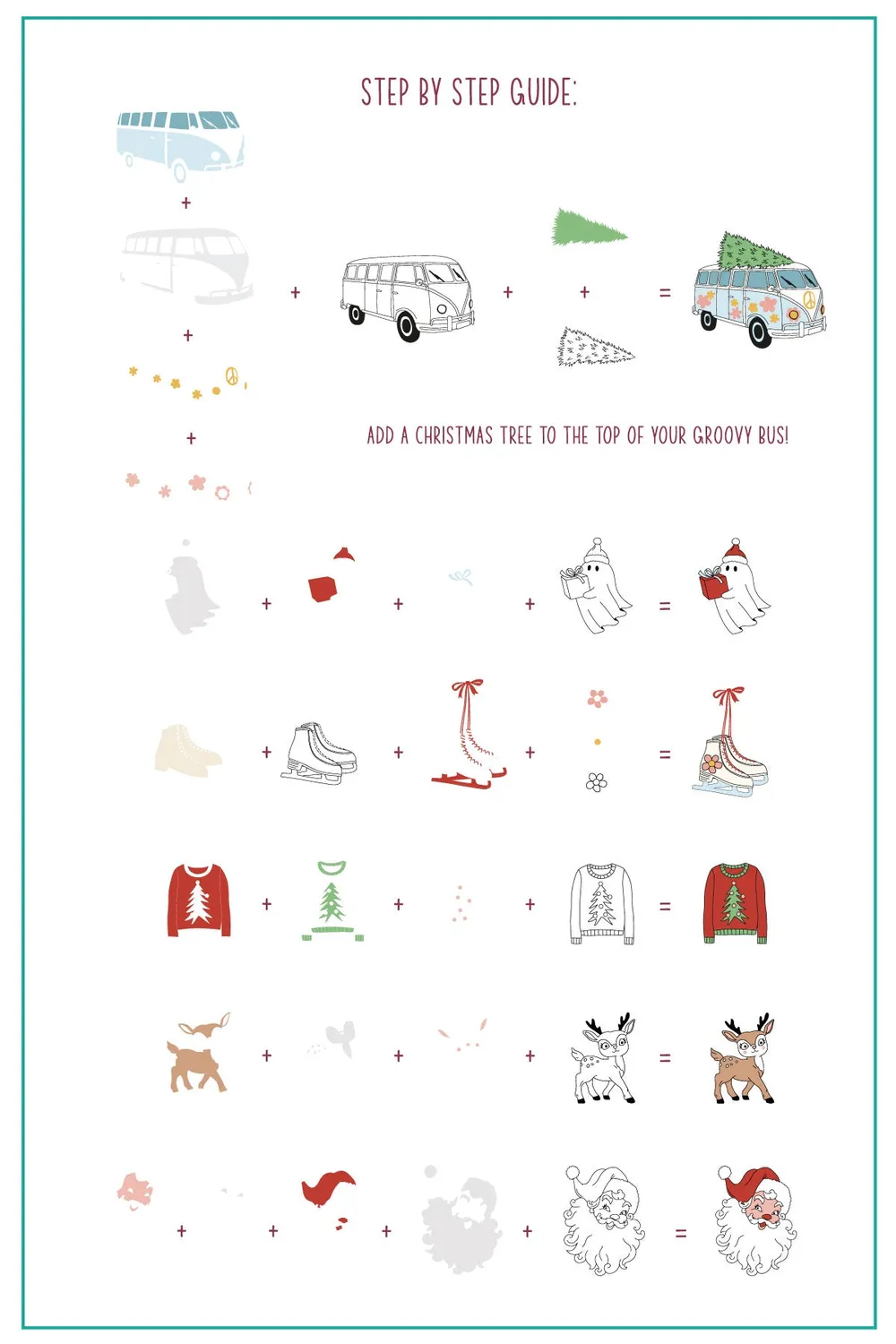 Clear Jelly Stamper Hippie Holiday CjSC-79 stamping plade jul