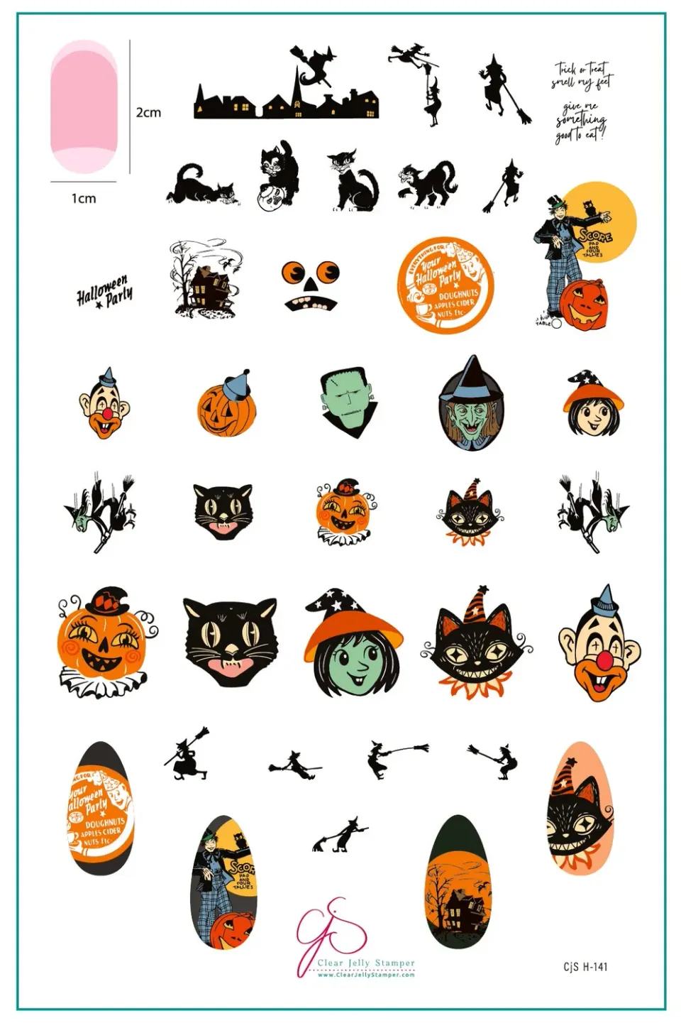 Clear Jelly Stamper CjSH-141 Halloween Party stempelplade 14x9