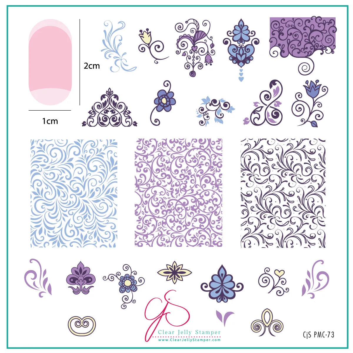 Clear Jelly Stamper March 2023 stamping sæt 2x8cm linjer