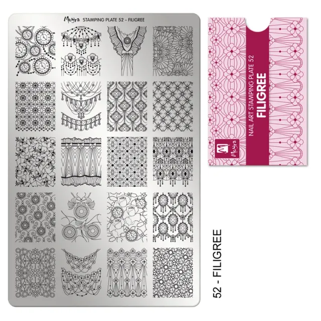 Moyra Stamping 52 Filigree stampingplade stor