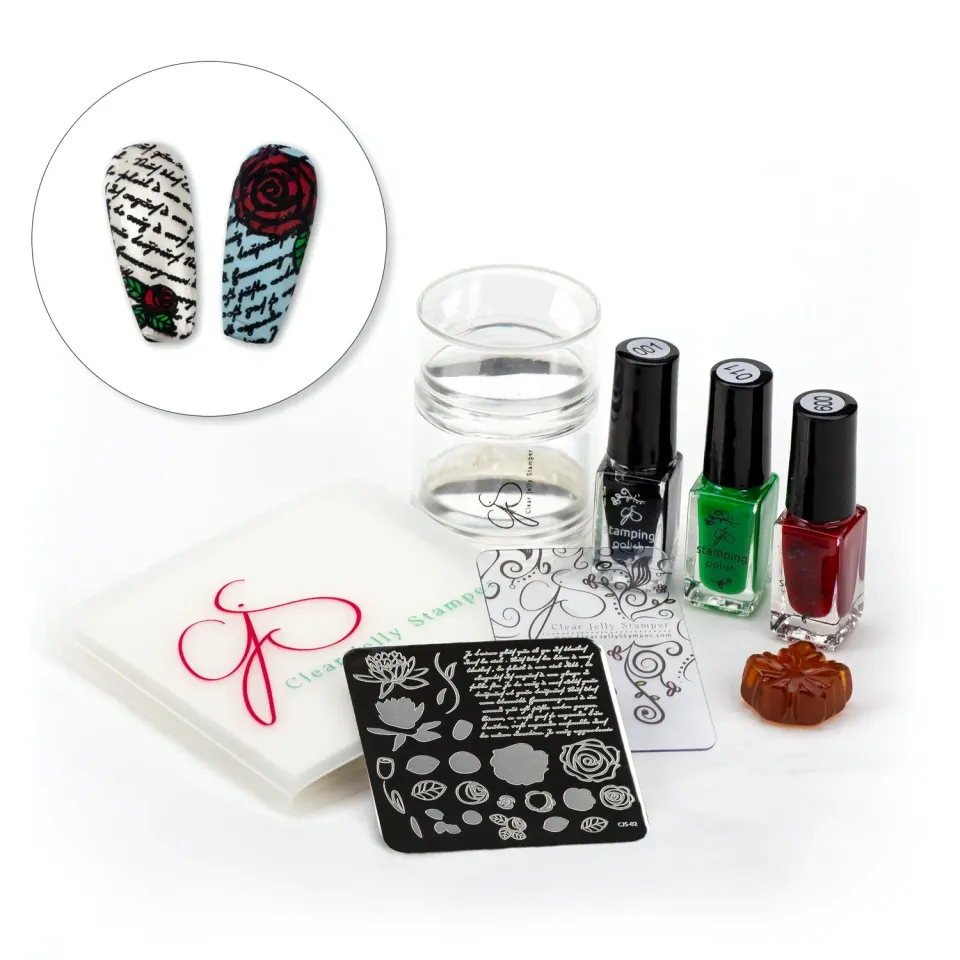 Clear Jelly Stamper Big Bling Jr startersæt negle stamping sæt
