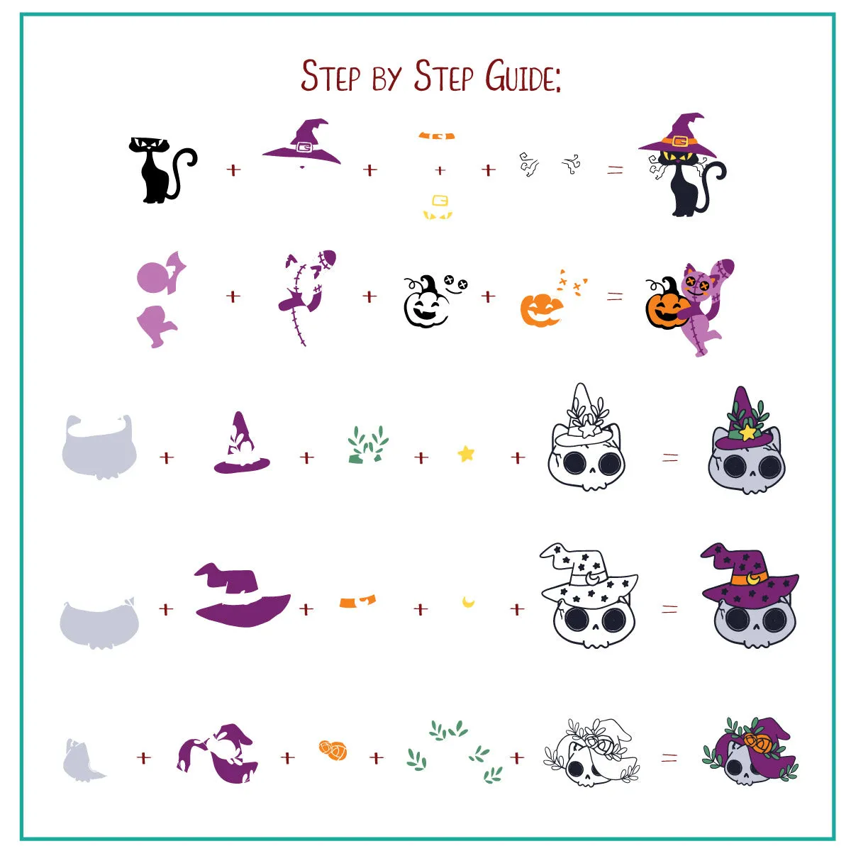 Clear Jelly Stamper Cat-O-Ween CjSH-96 stampingplade halloween