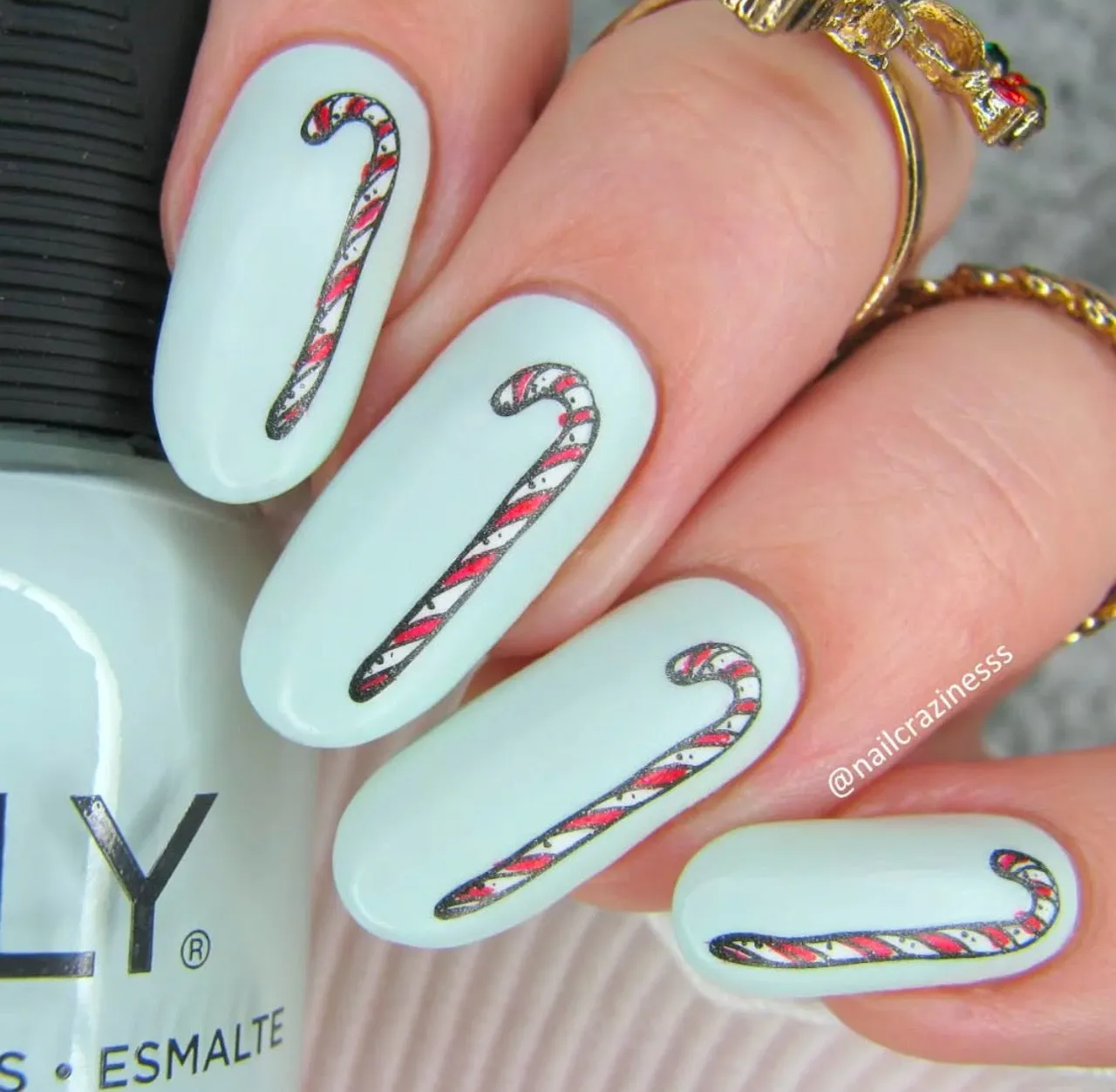 Clear Jelly Stamper CjSC-82 Candy Cane Lane stampingplade jul