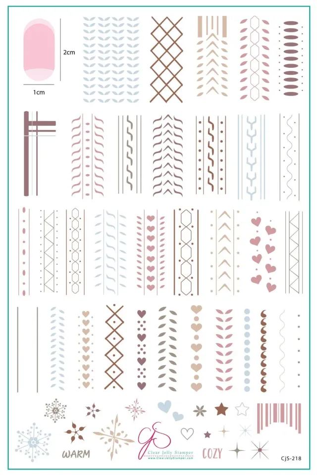 Clear Jelly Stamper CJS-218 Sweater Textures stamping plade strik