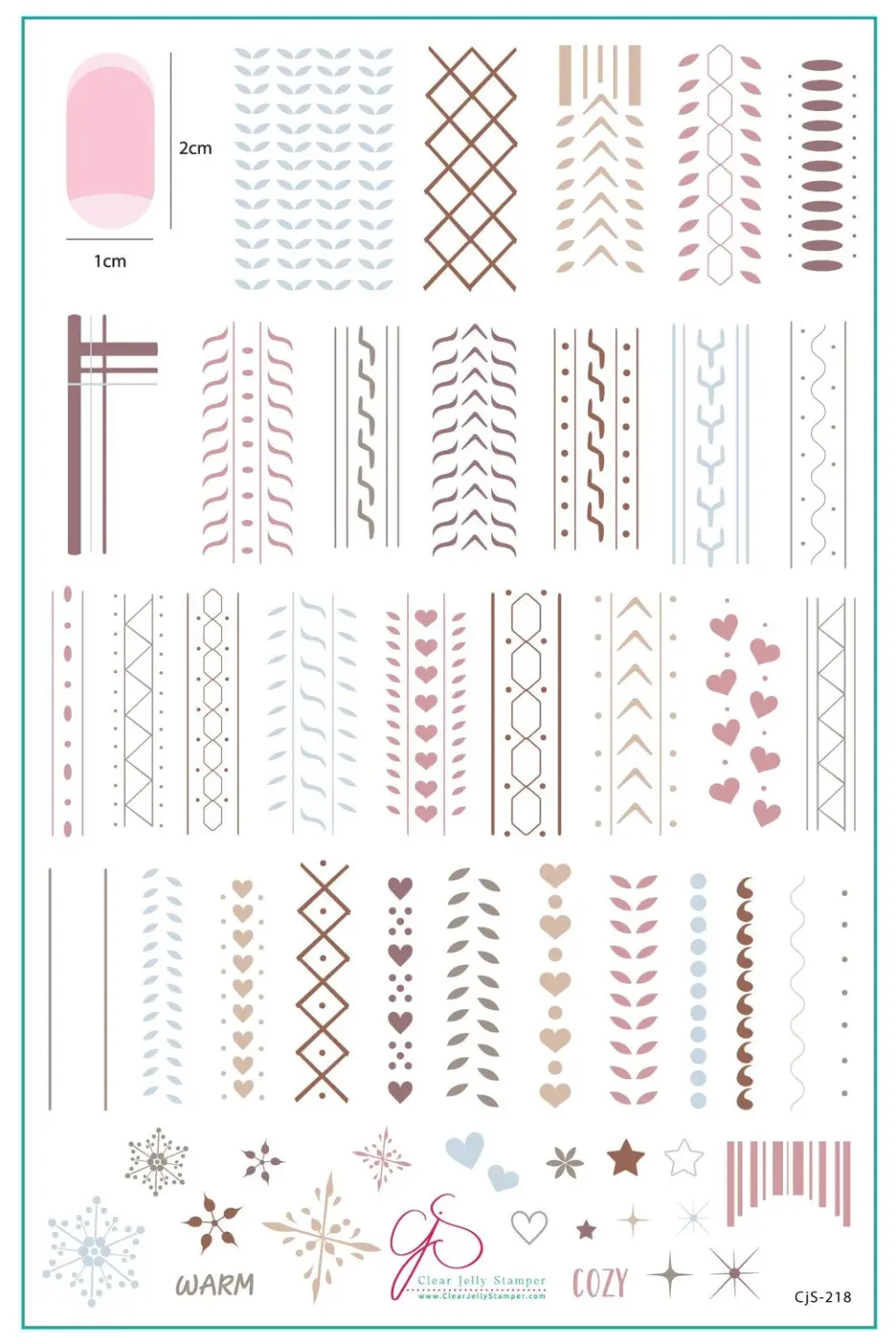 Clear Jelly Stamper CJS-218 Sweater Textures stamping plade strik