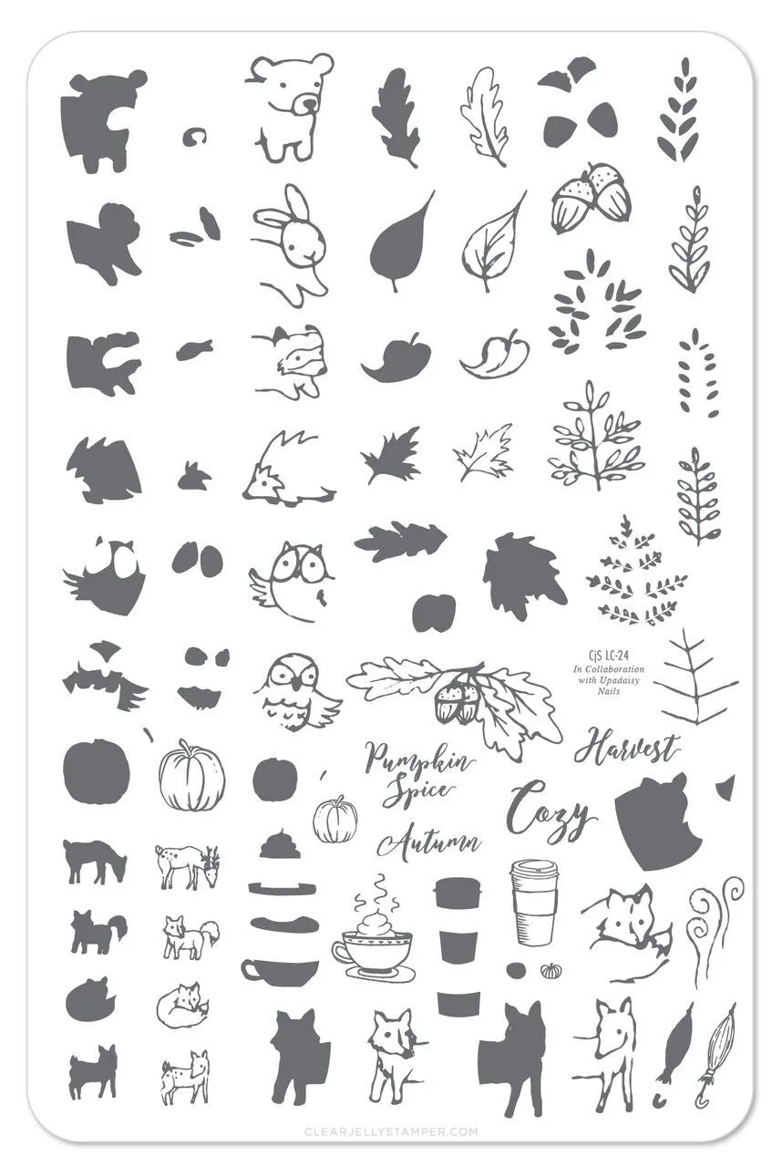 Clear Jelly Stamper LC-25 Pumpkin Spice stampingplade efterår