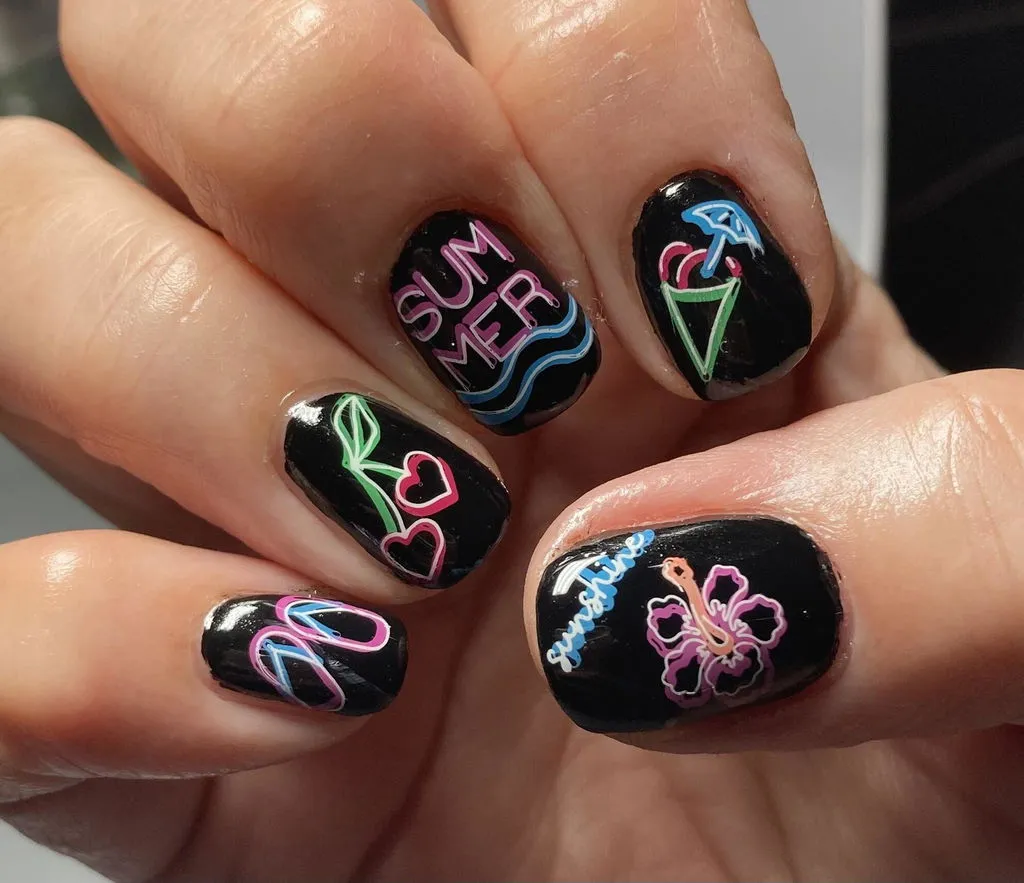 Clear Jelly Stamper CJS-366 Neon Summer stamping plade sommer