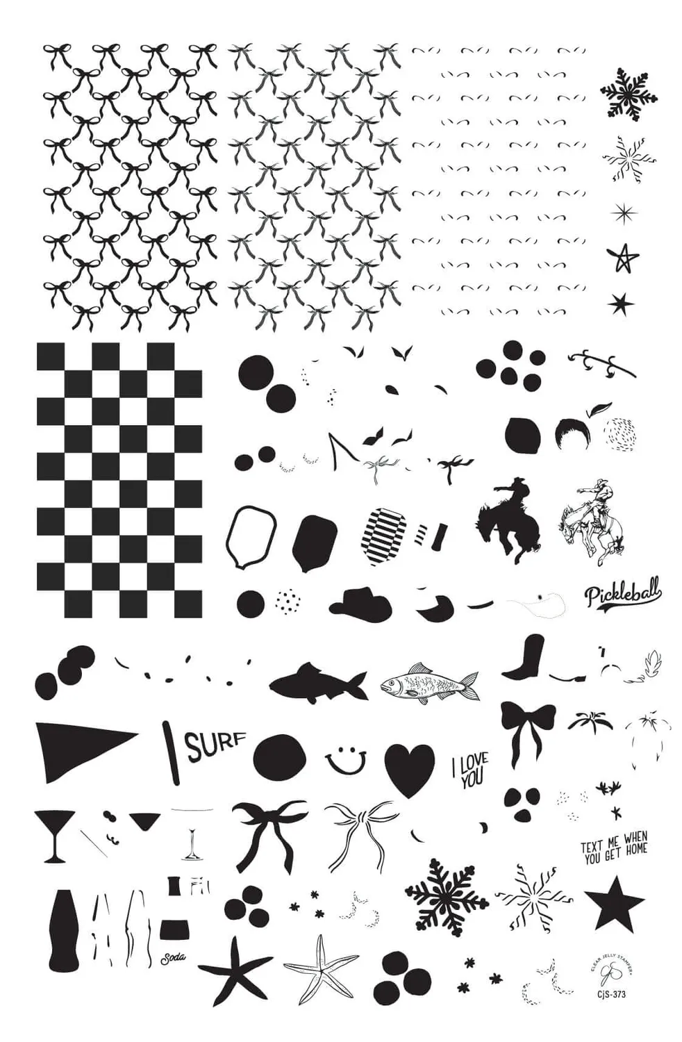 Clear Jelly Stamper CJS-373 Text Me When You Get Home stampingplade