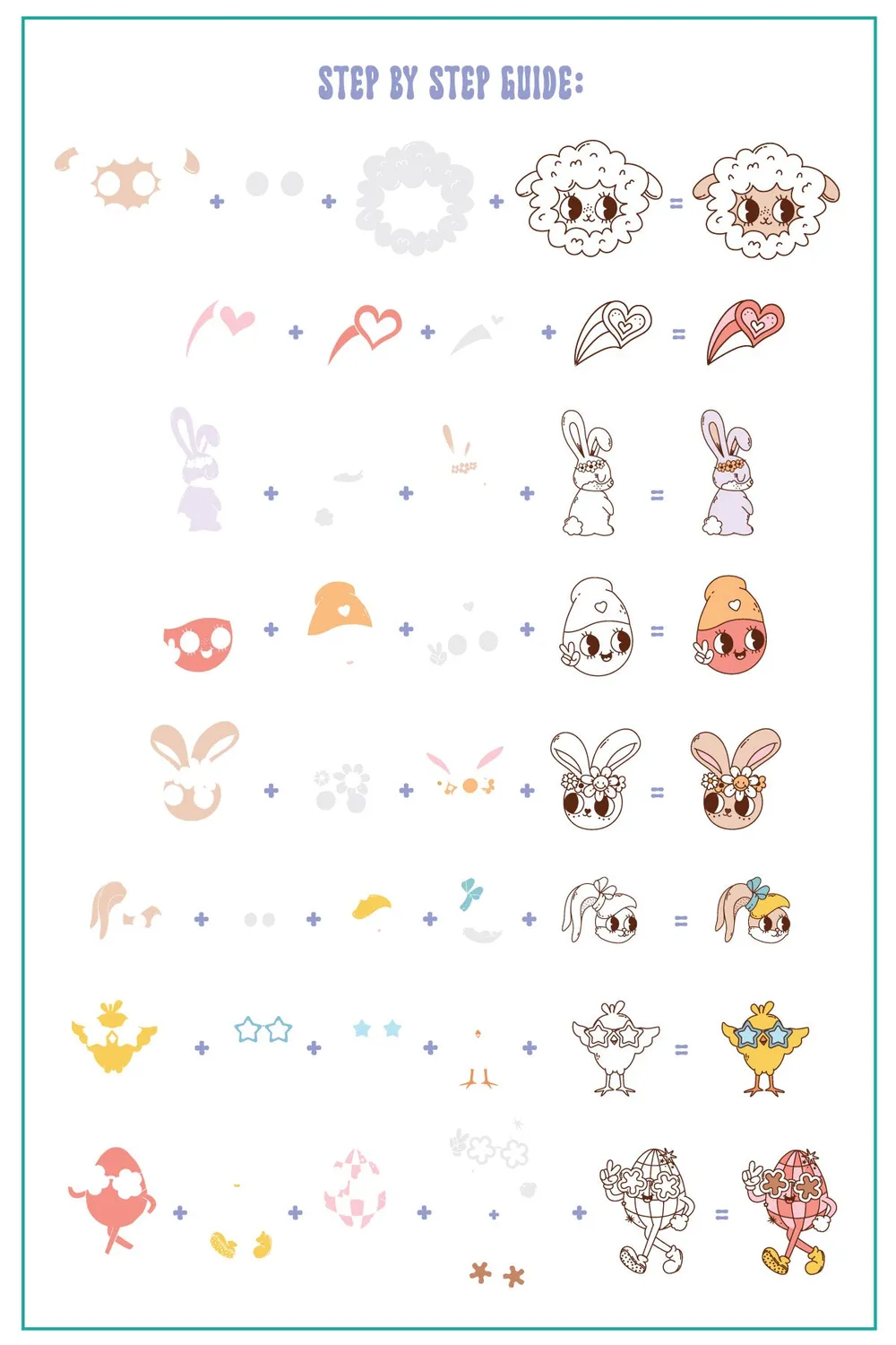 Clear Jelly Stamper Easter Groovin CjSH-107 stampingplade