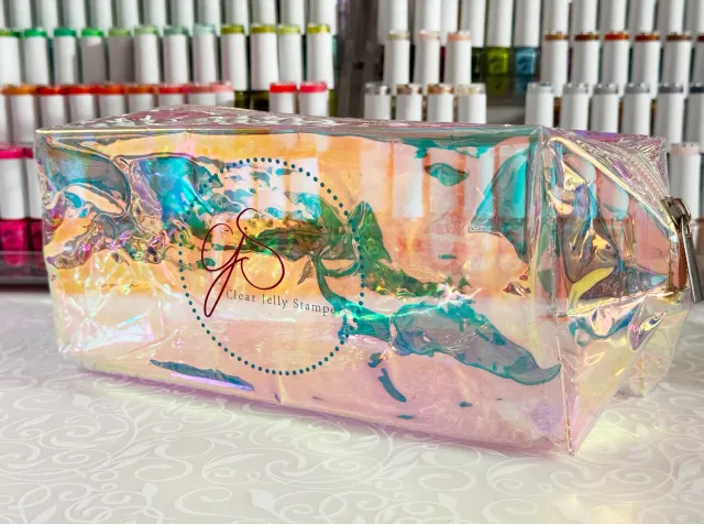 Clear Jelly Stamper Holographic Beauty Bag toilettaske holo