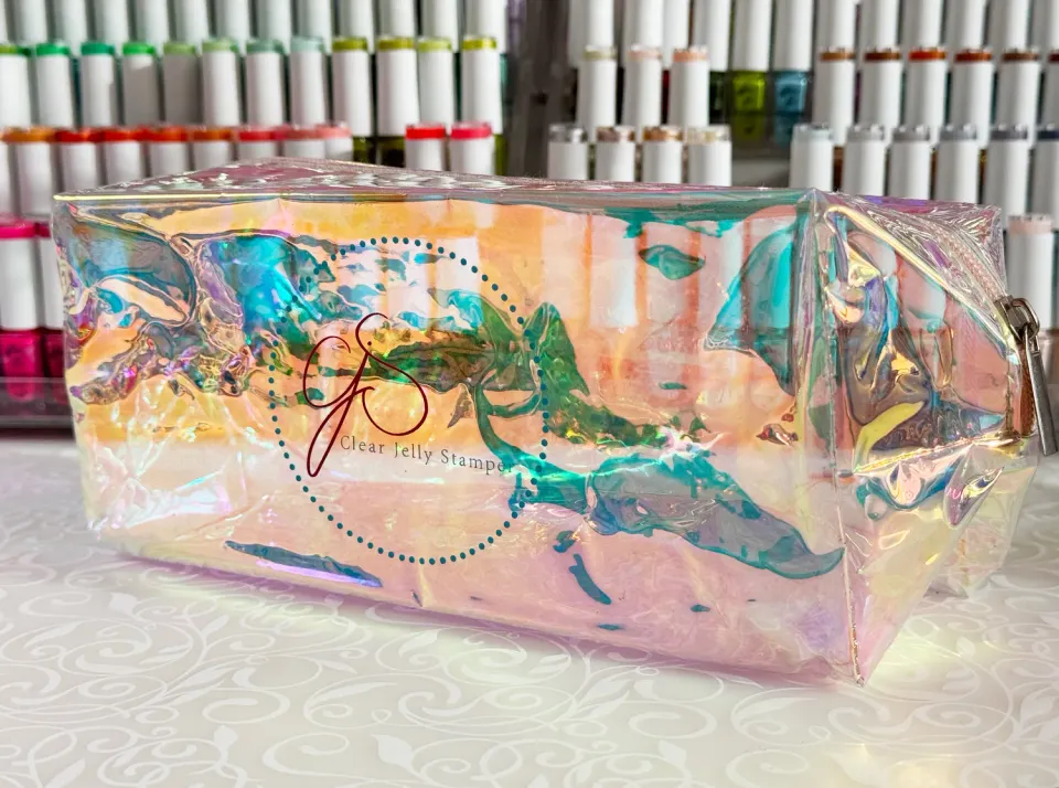 Clear Jelly Stamper Holographic Beauty Bag toilettaske holo