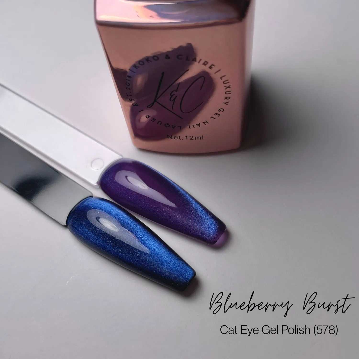 KoKo & Claire 0578 Blueberry Burst gellak blå 12 ml HEMA-fri