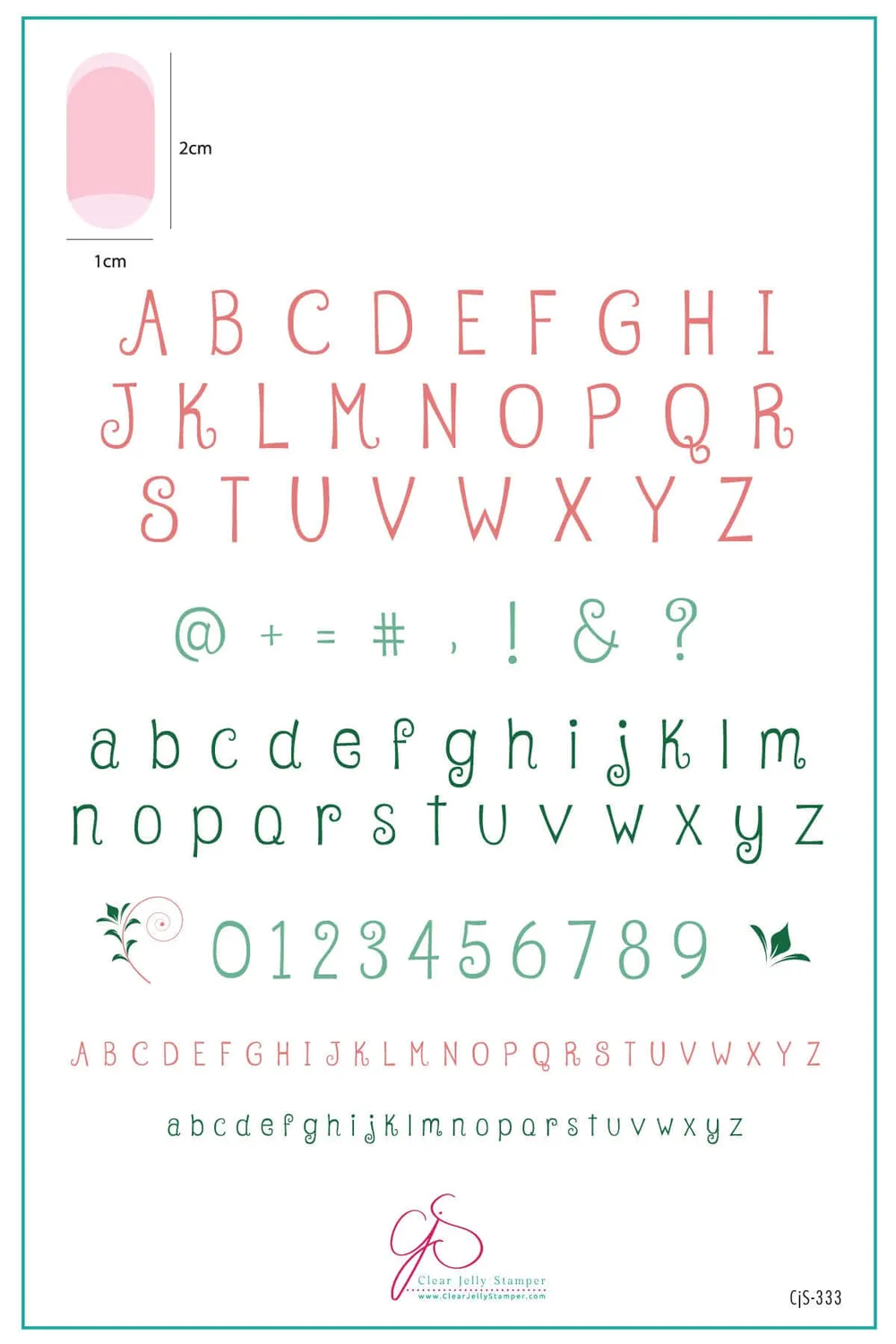 Clear Jelly Stamper Jungle Boogie CJS-333 stamping plade alfabet