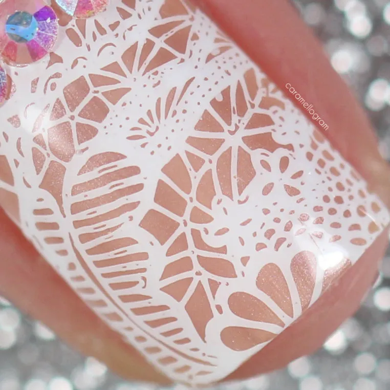 Clear Jelly Stamper CjS-177 Just Add Lace stamping plade 14,5cm