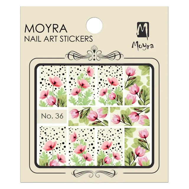 Moyra Nail art stickers No. 36 vandmærker tynde motiver