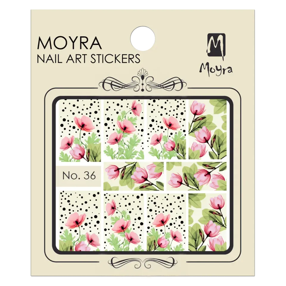 Moyra Nail art stickers No. 36 vandmærker tynde motiver