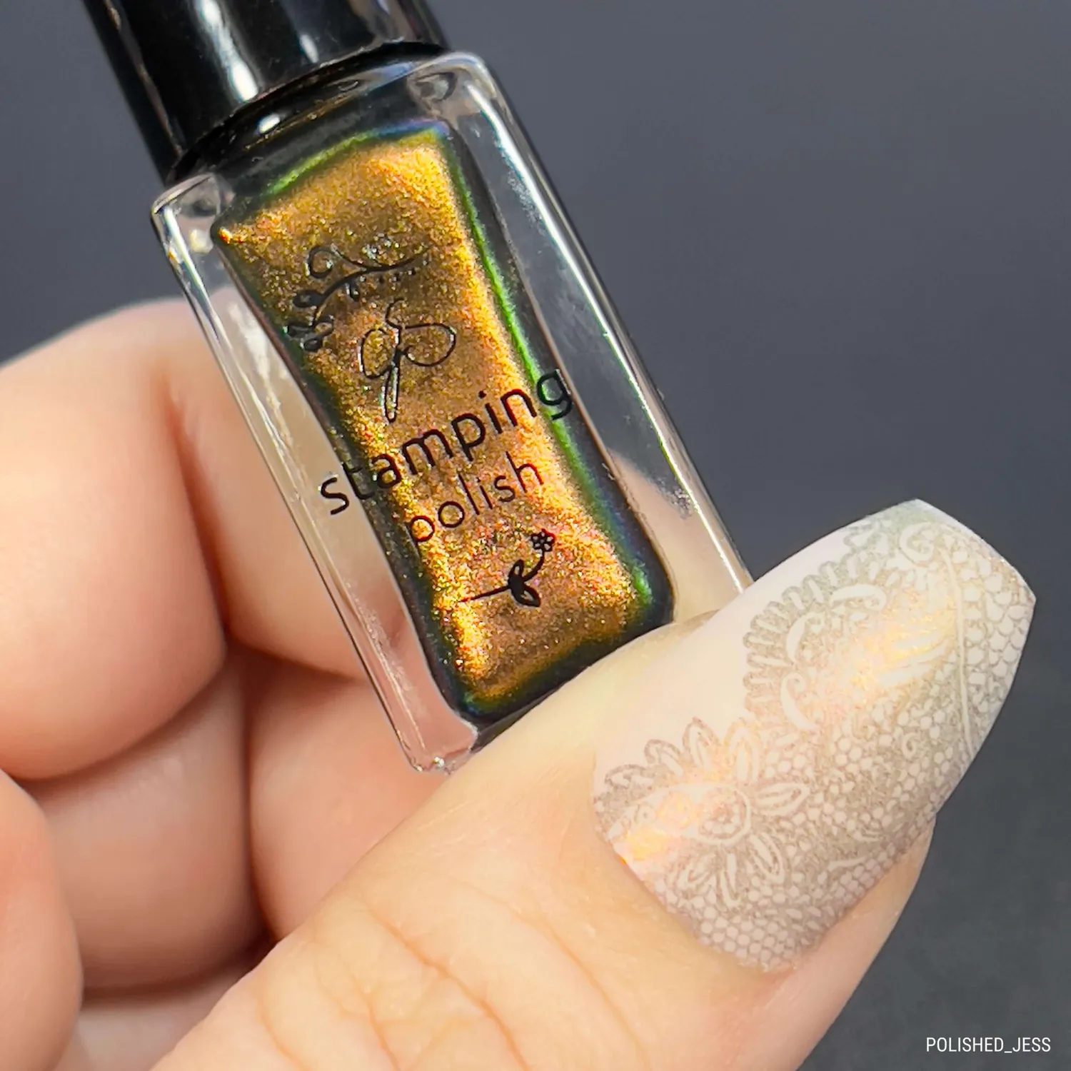 Clear Jelly Stamper Leather Lace CjSV-39 stamping blondeplade