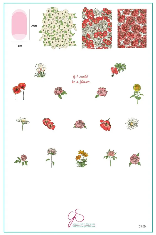 Clear Jelly Stamper If I Could be a Flower CjS-284 stempelplade