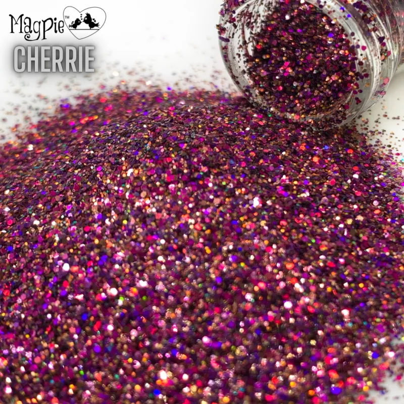 Indigo Nails Beautystones Cherrie neglitter rød