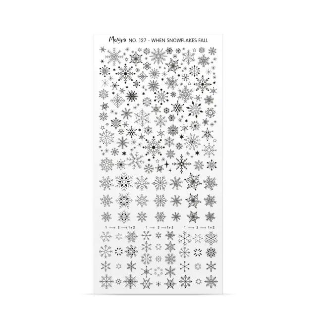 Moyra Try-on plate sheet mini No. 127 prøveark stamping