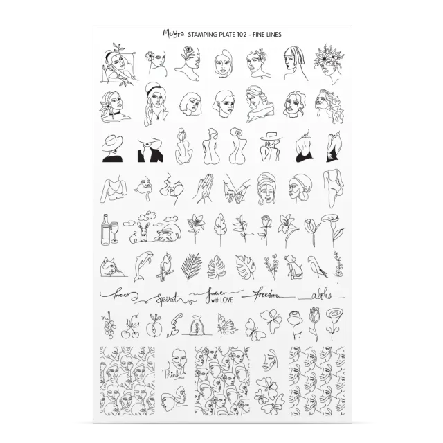 Moyra Try-On Plate Sheet No. 102 stampingark